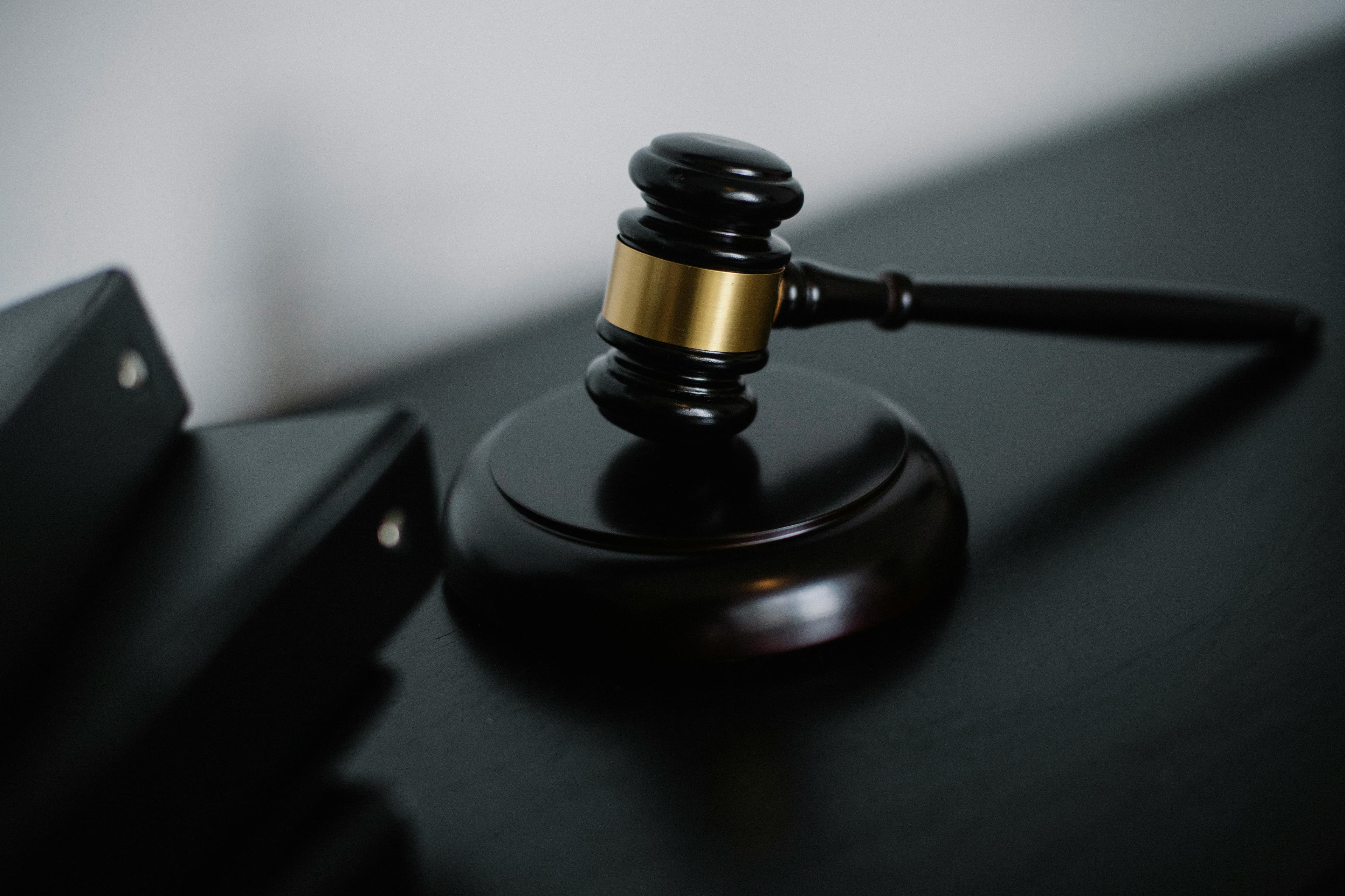 Lawyer reviewing case files and legal documents